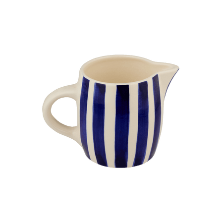 Navy Blue Stripes Milk Jug