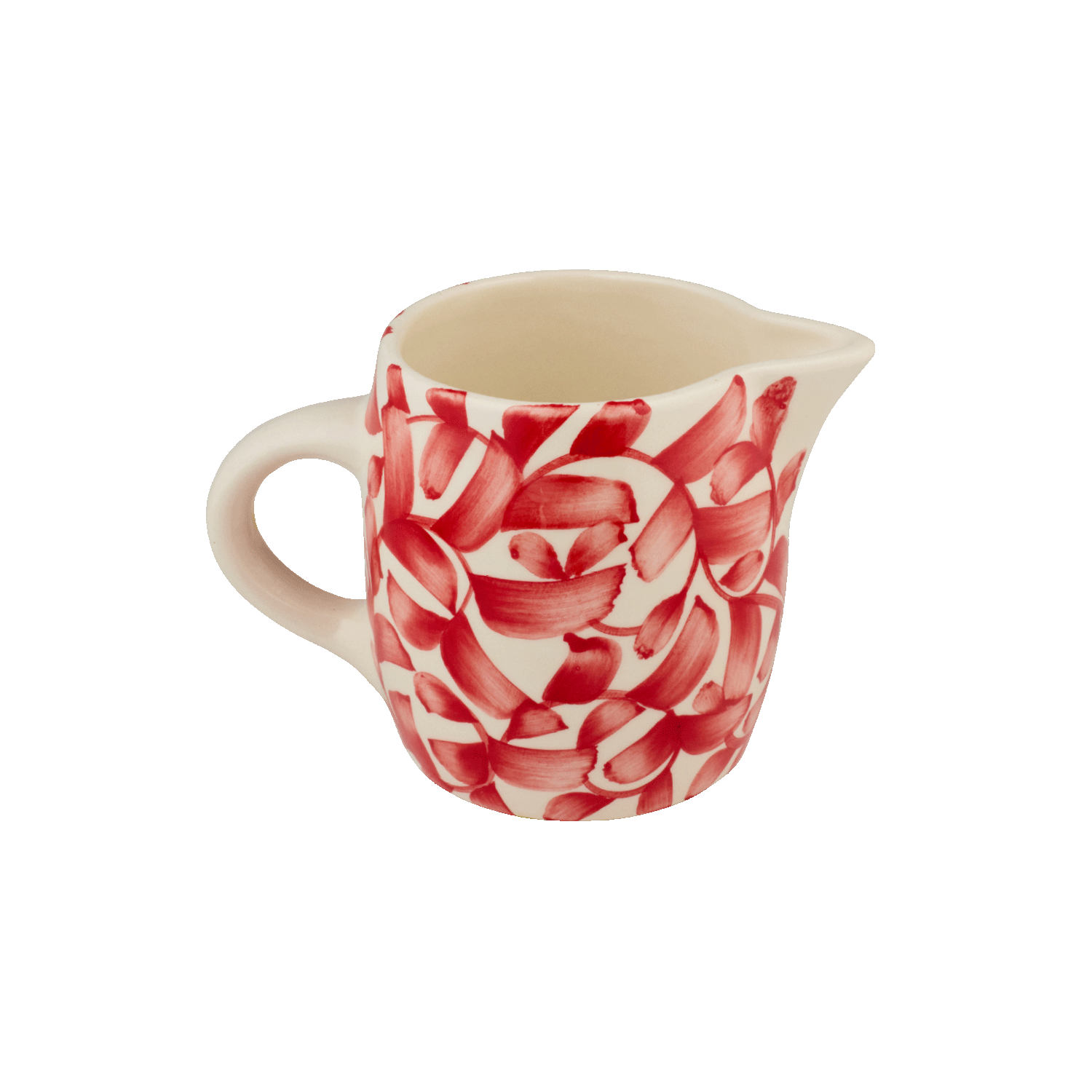 Red Scroll Milk Jug