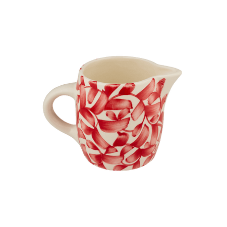 Red Scroll Milk Jug