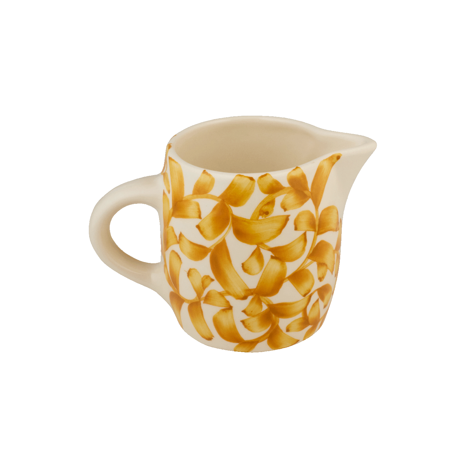 Yellow Scroll Milk Jug