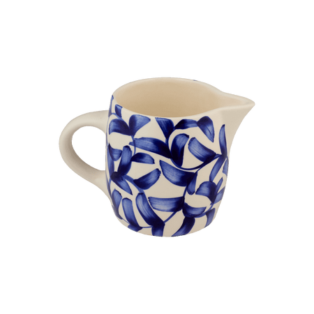 Navy Blue Scroll Milk Jug