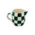Green Checks Milk Jug