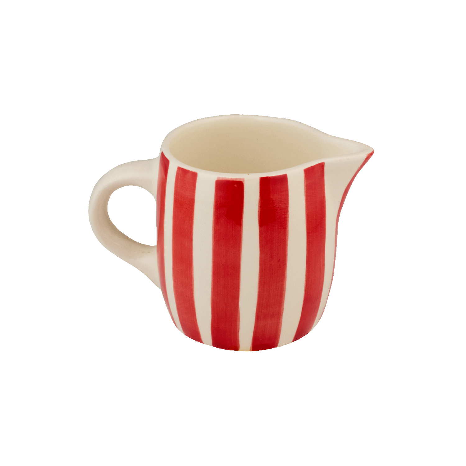 Red Stripes Milk Jug
