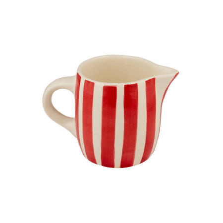 Red Stripes Milk Jug