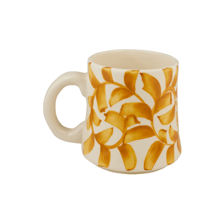 Yellow Scroll Mug