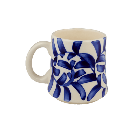 Navy Blue Scroll Mug