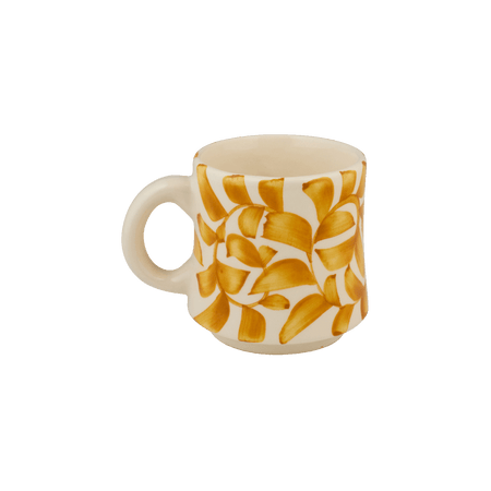 Small Yellow Scroll Mug