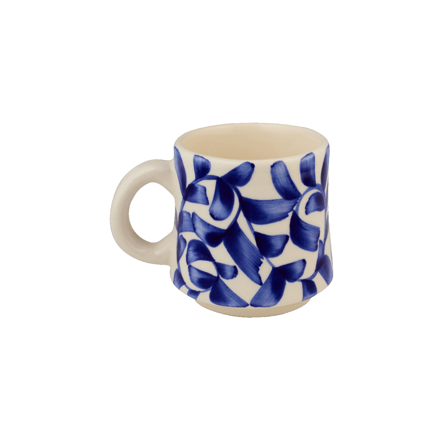 Small Navy Blue Scroll Mug