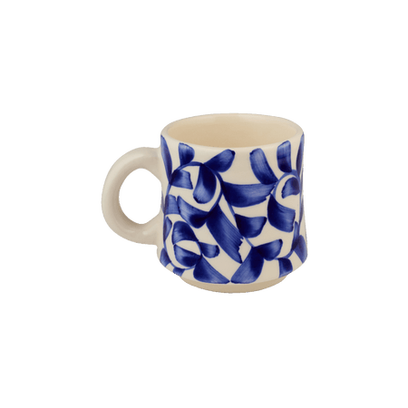 Small Navy Blue Scroll Mug