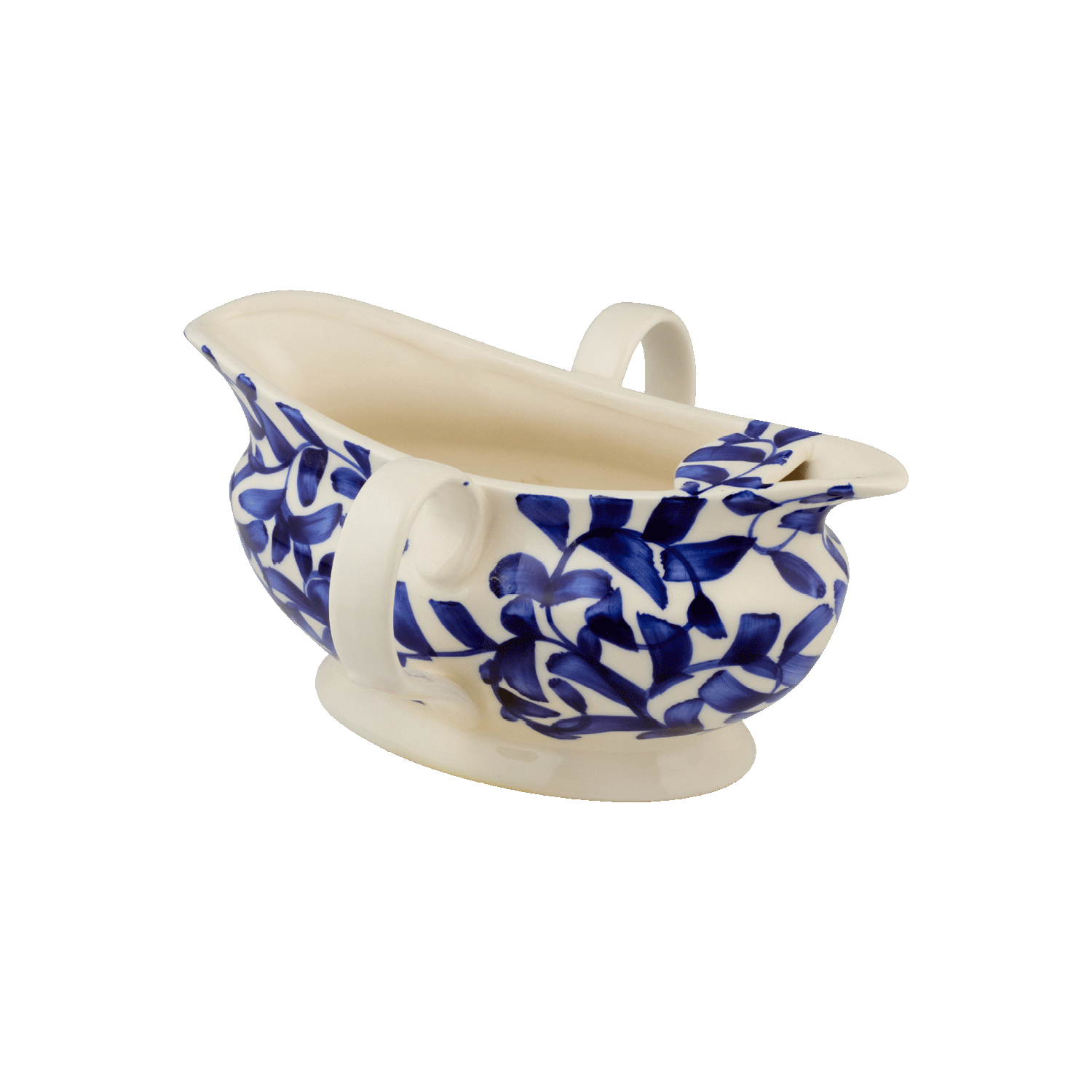 Navy Blue Scroll Gravy Boat