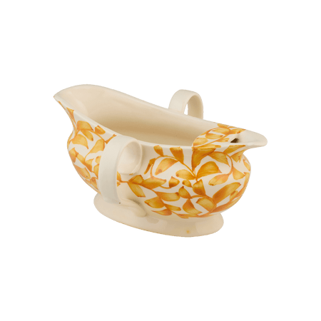 Yellow Scroll Gravy Boat