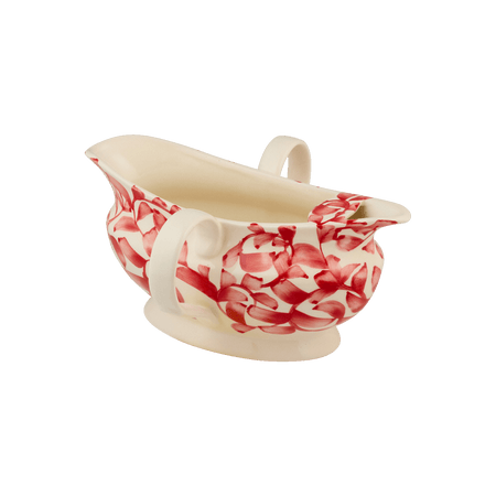 Red Scroll Gravy Boat