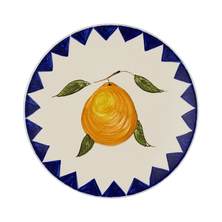 Orange Zigare Fruit Dinner Plate