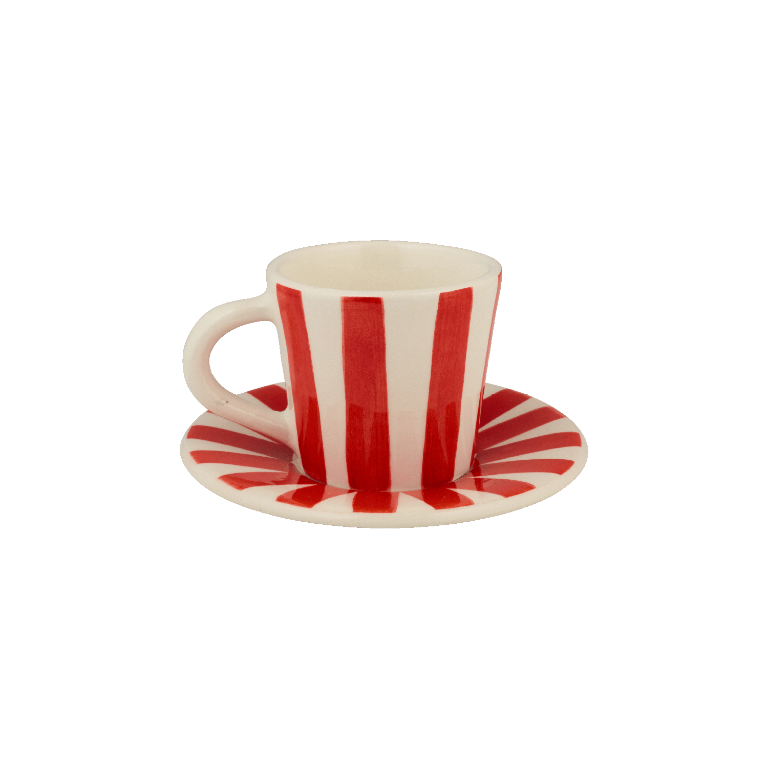 Red Stripes Espresso Cup & Saucer