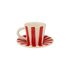 Red Stripes Espresso Cup & Saucer