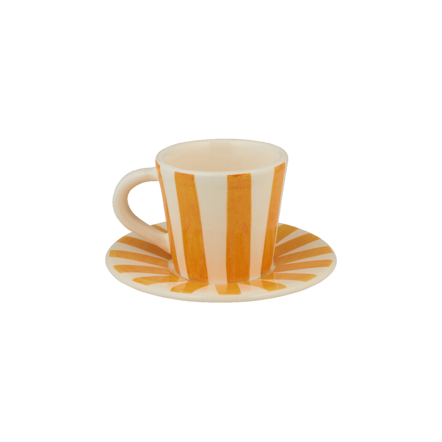 Yellow Stripes Espresso Cup & Saucer