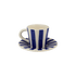 Navy Blue Stripes Espresso Cup & Saucer