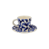 Navy Blue Scroll Espresso Cup & Saucer