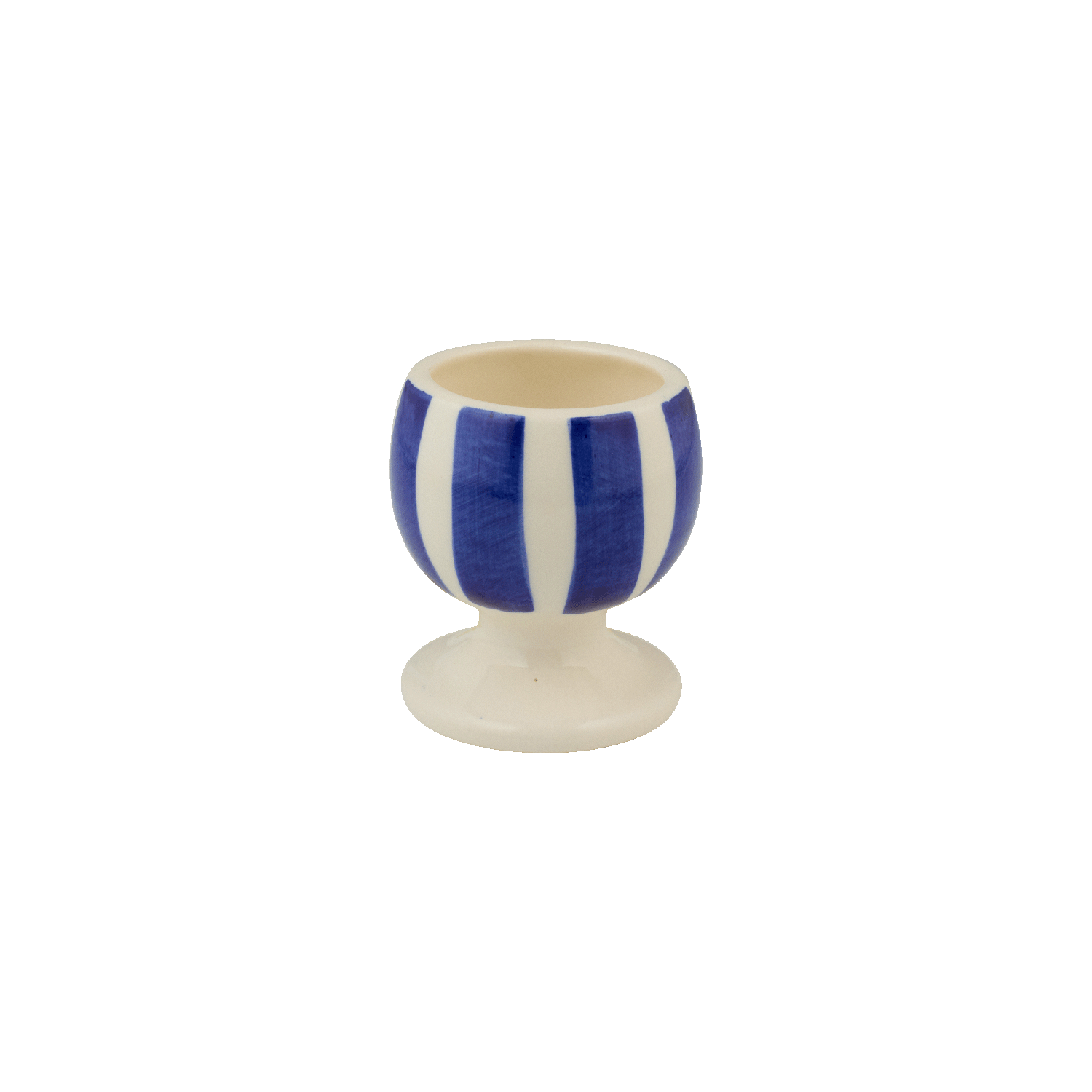 Navy Blue Stripes Egg Cup