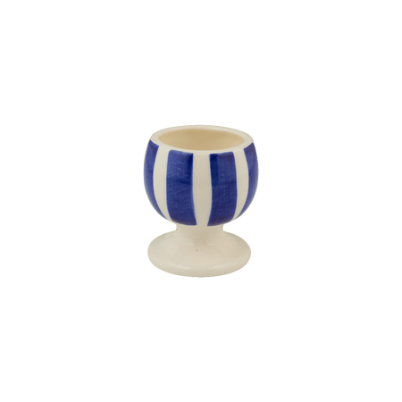 Navy Blue Stripes Egg Cup