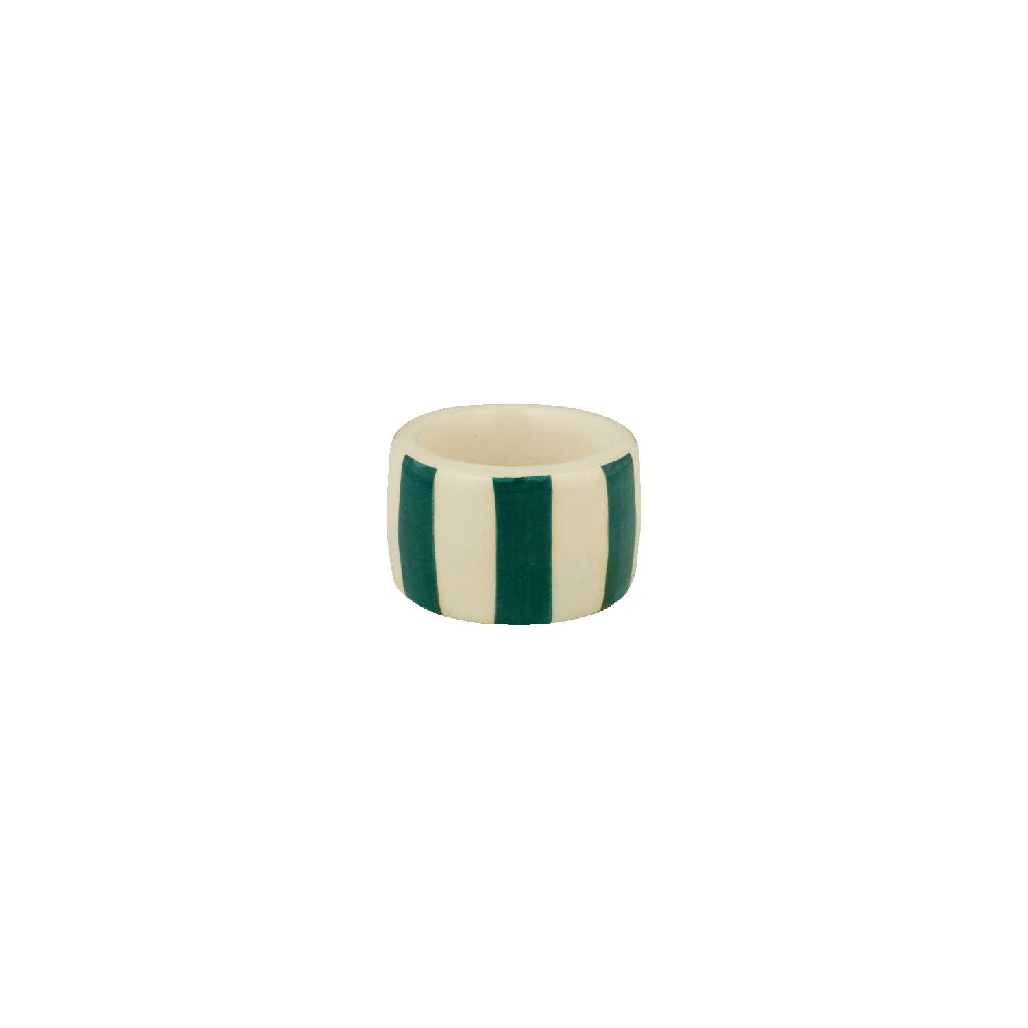 Green Stripes Napkin Ring