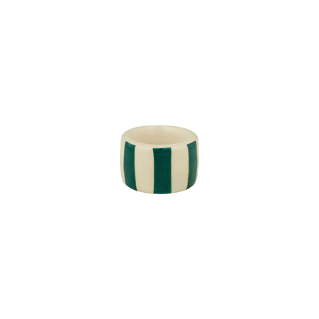 Green Stripes Napkin Ring