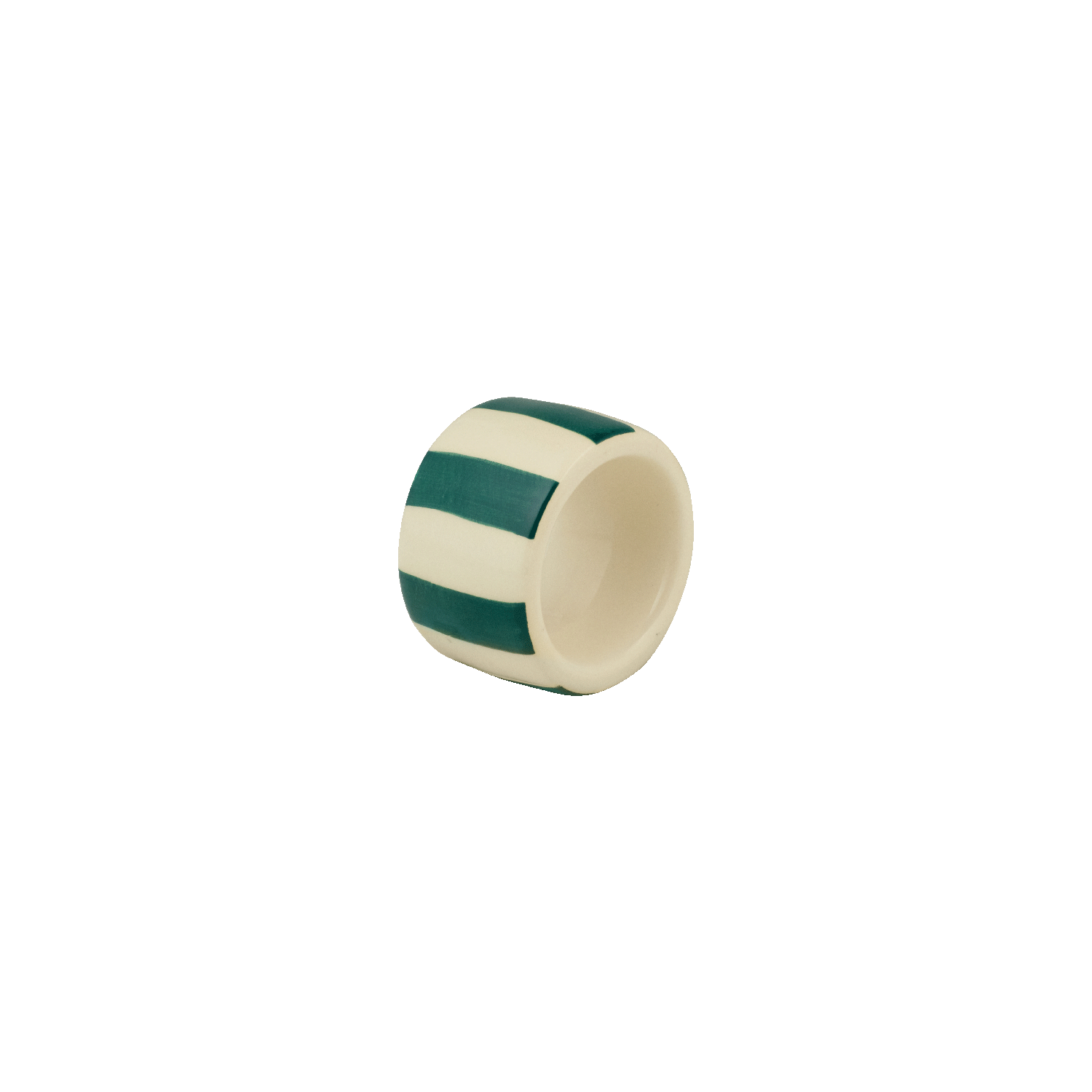 Green Stripes Napkin Ring