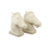 Pair of Cream Horse Bookends