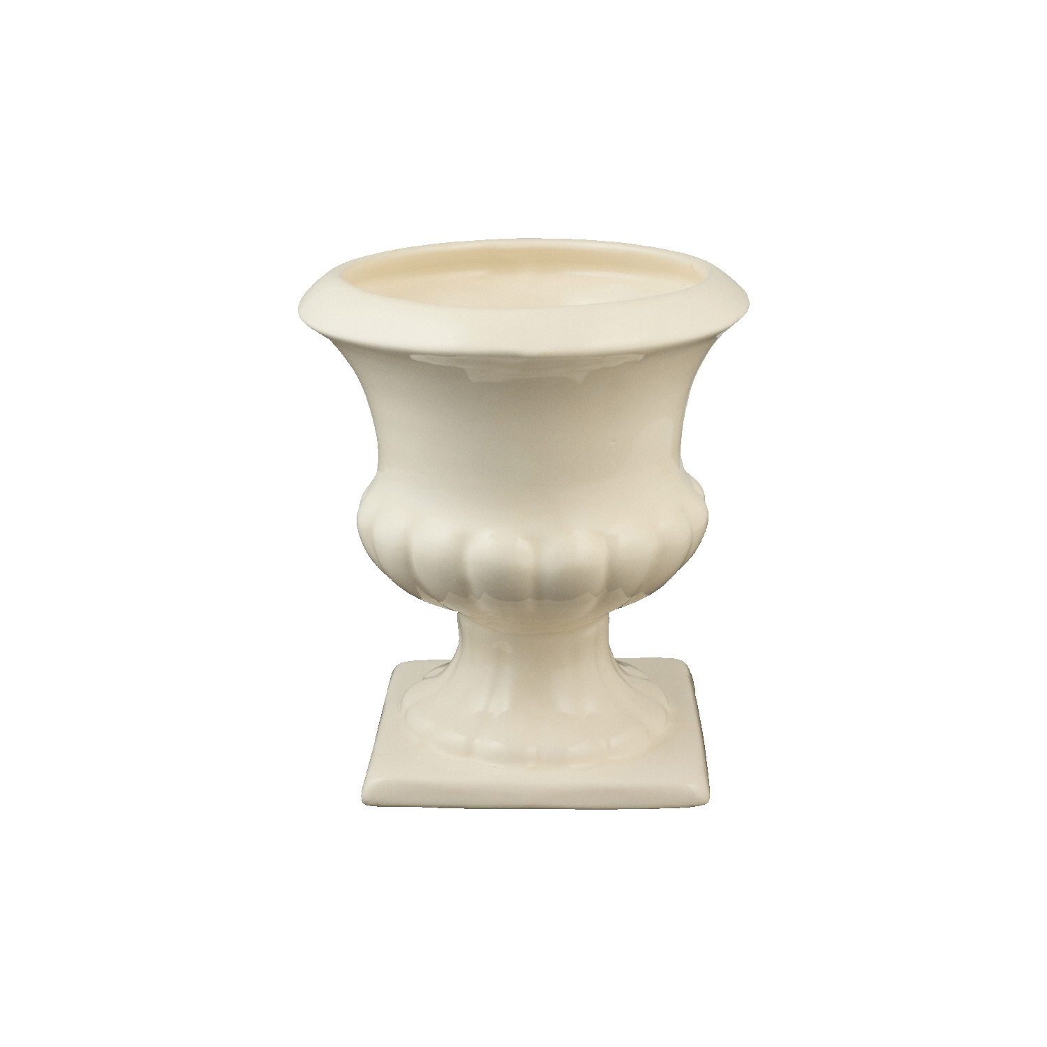 Cream Fluted Vase