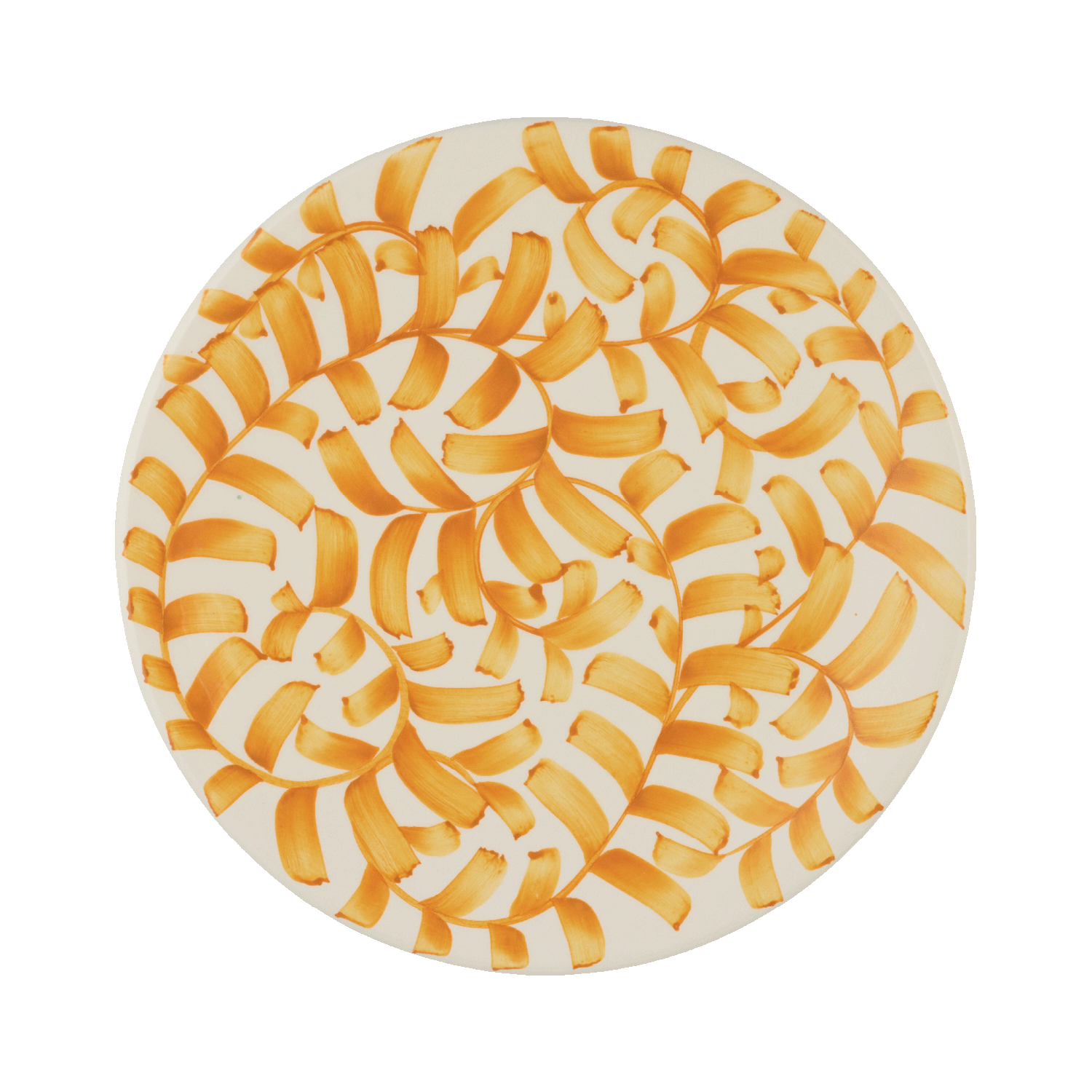 Yellow Scroll Dinner Plate