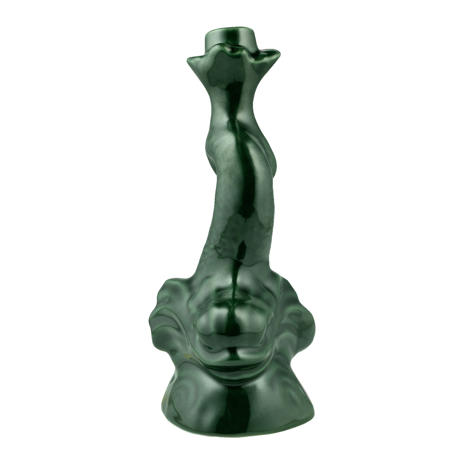 Emerald Green Dolphin Candlestick