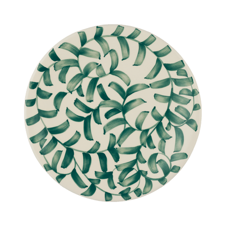 Green Scroll Dinner Plate