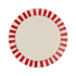 Red Stripes Dinner Plate