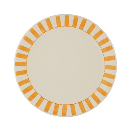Yellow Stripes Dinner Plate