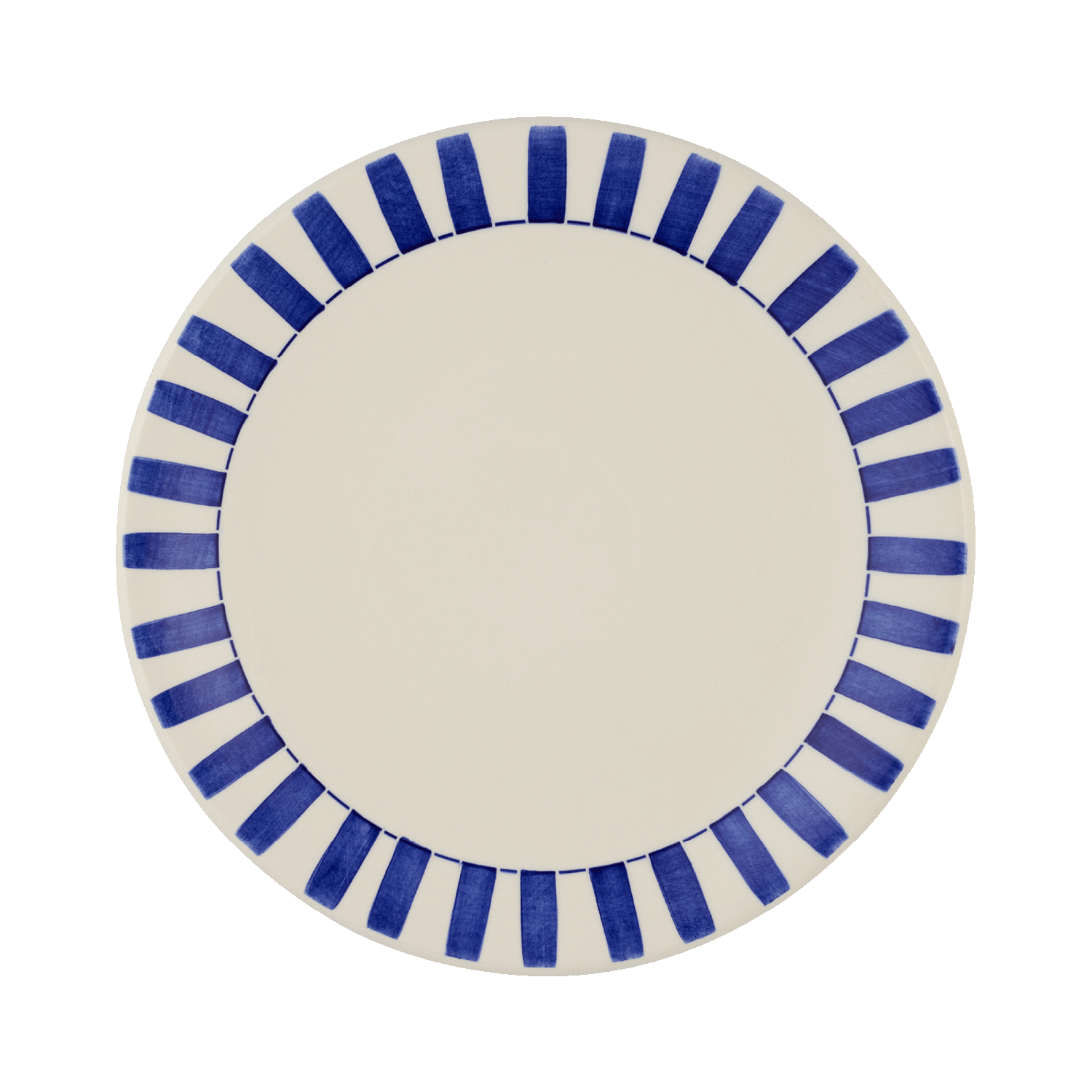 Navy Blue Stripes Dinner Plate