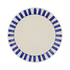 Navy Blue Stripes Dinner Plate