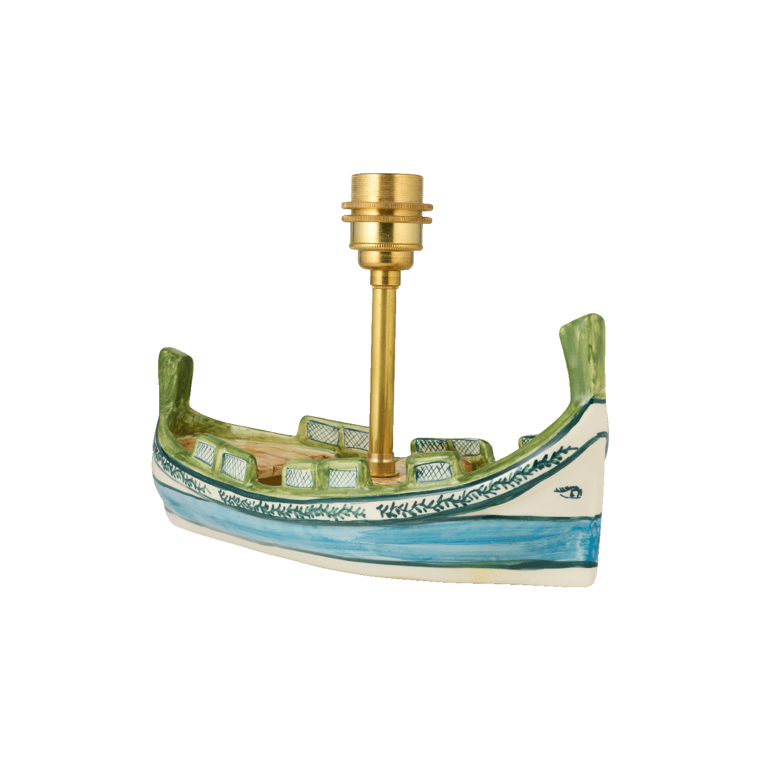Luzzu Boat Lamp with Sail Lampshade
