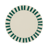 Green Stripes Dinner Plate