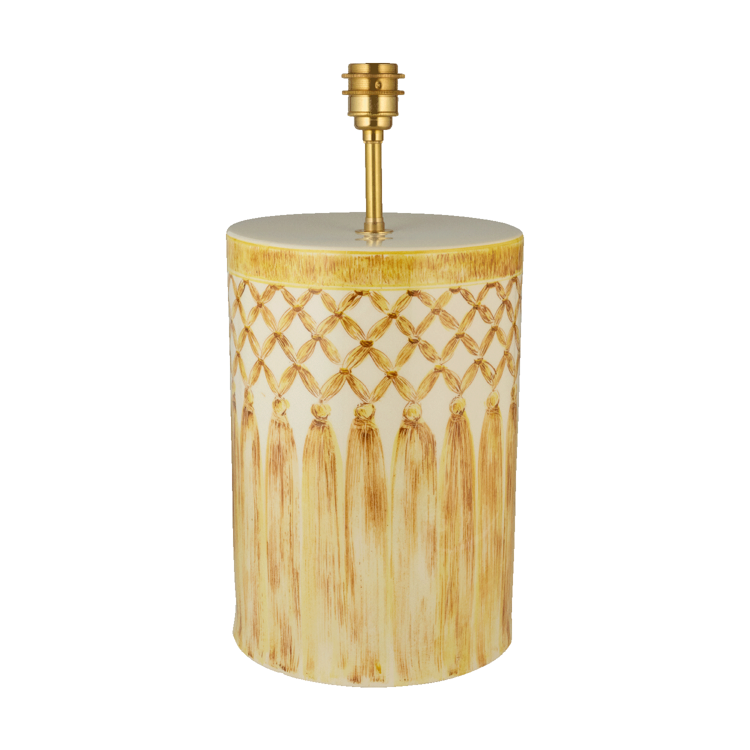 Sunflower Yellow Macramé Table Lamp