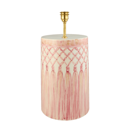 Powder Pink Macramé Table Lamp