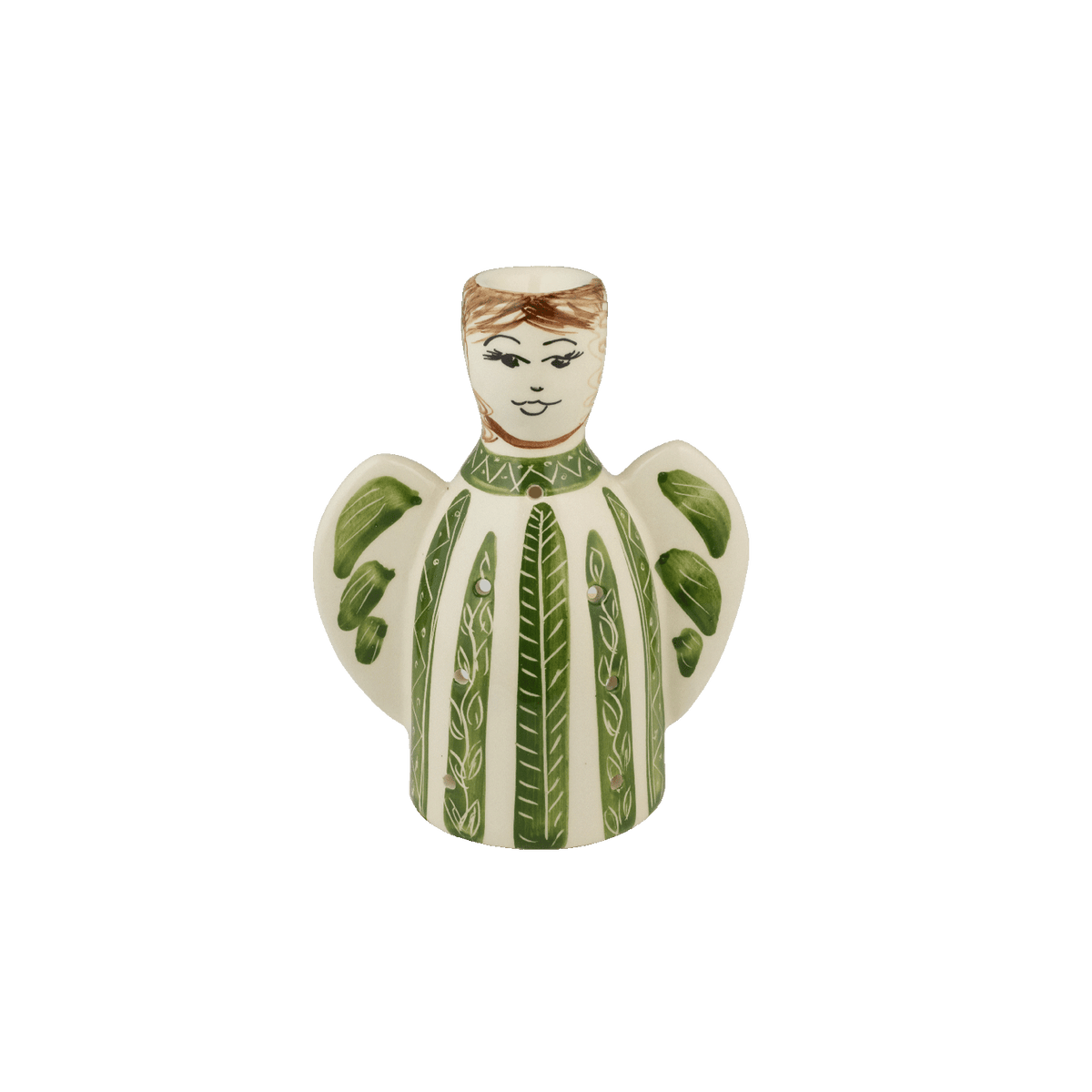 Green Angel Tea Light | Villa Bologna Pottery