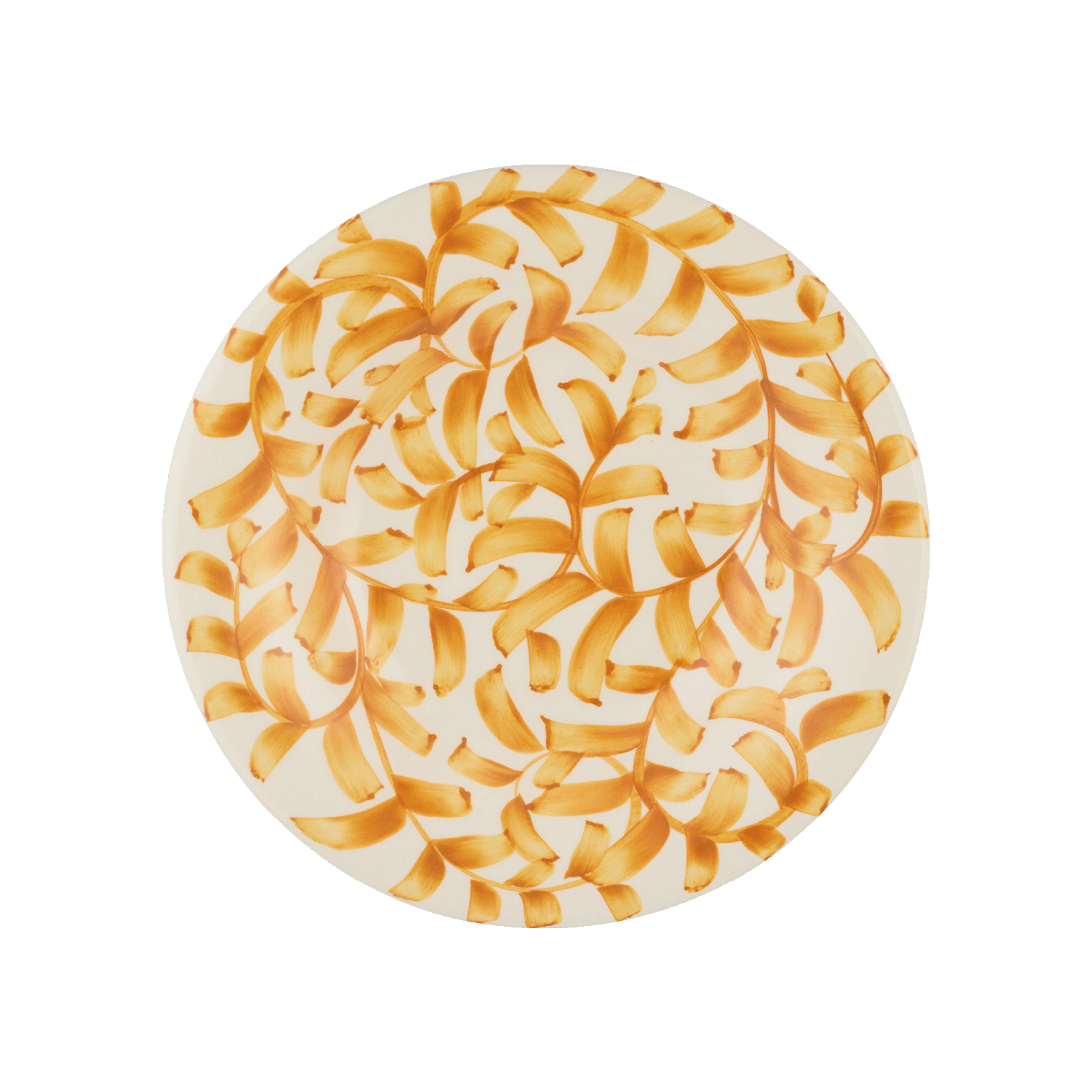 Yellow Scroll Pasta Plate
