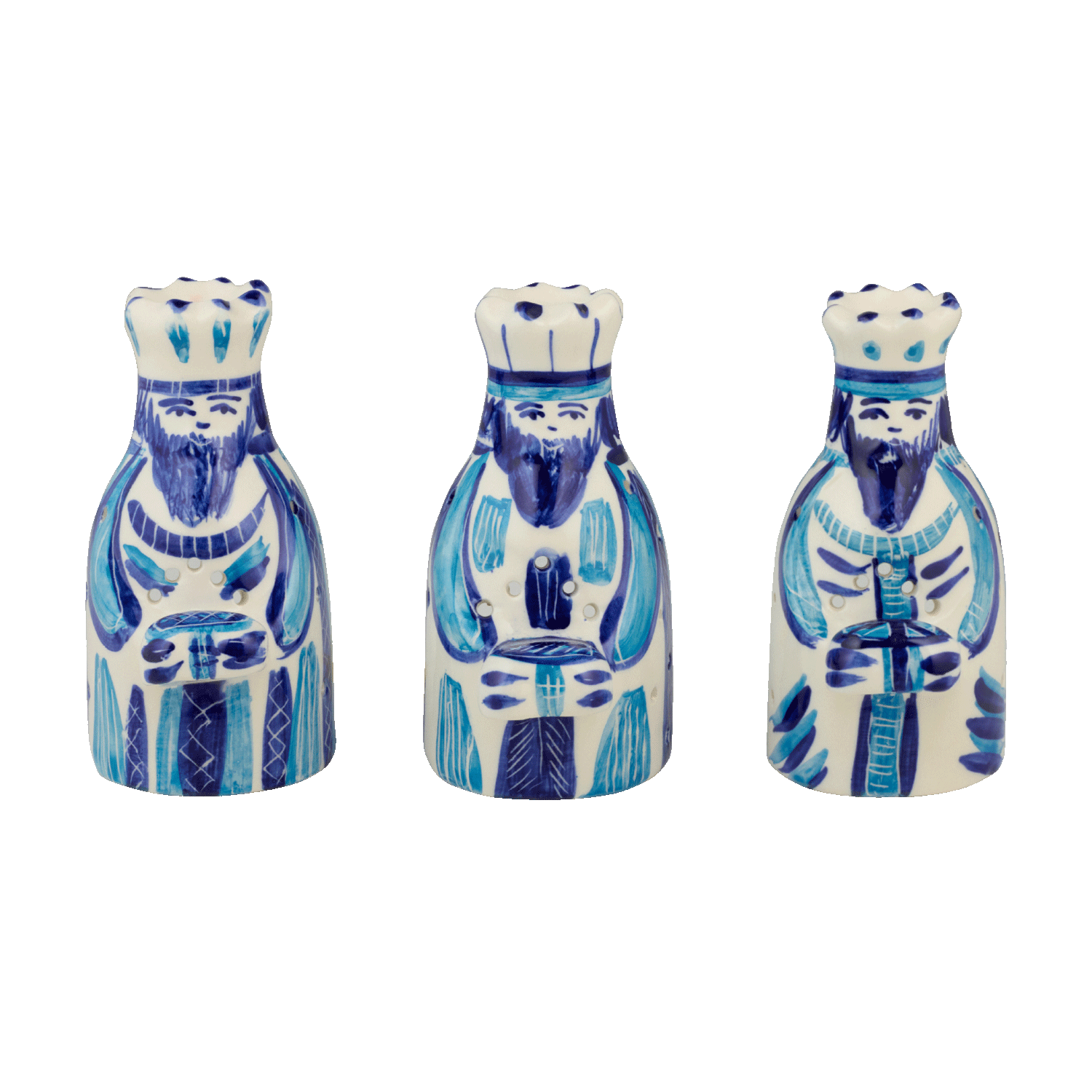 Blue King Tea Lights (Set of 3)