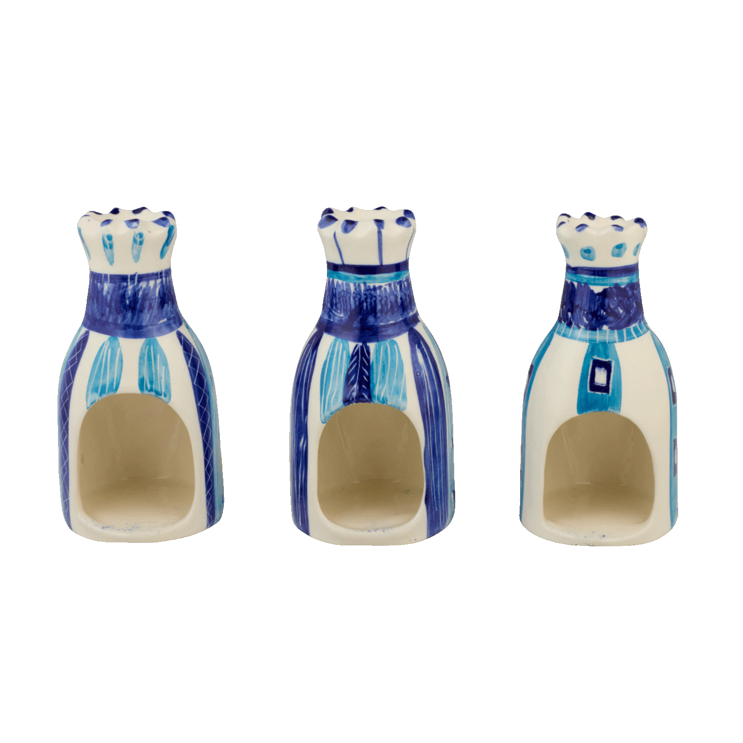Blue King Tea Lights (Set of 3)