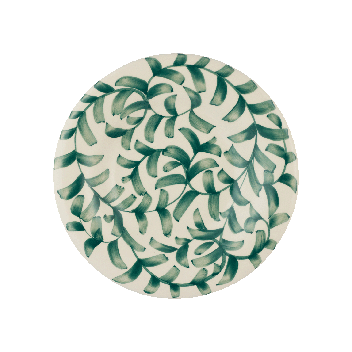 Green Scroll Pasta Plate
