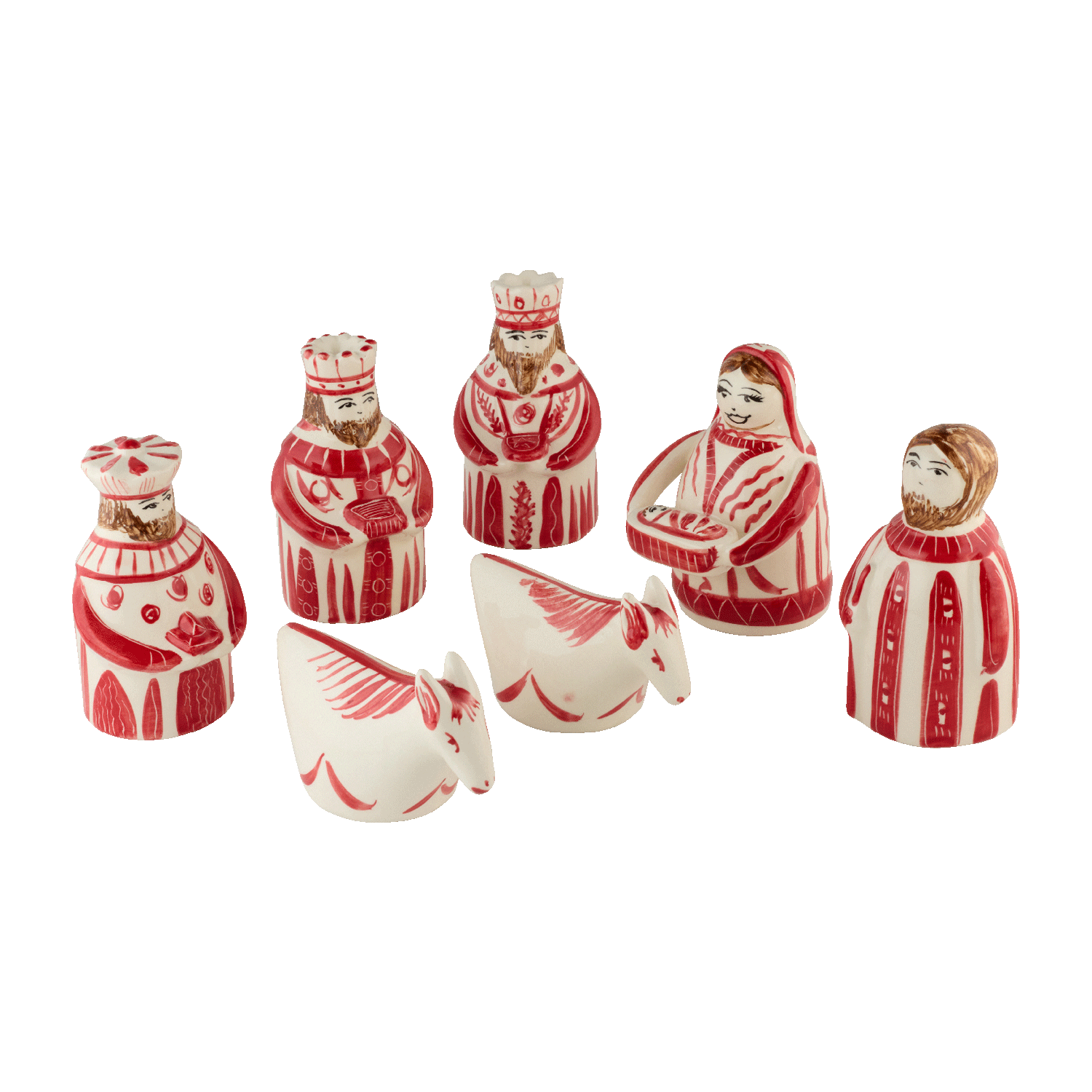 Red Nativity Set (7 Piece)