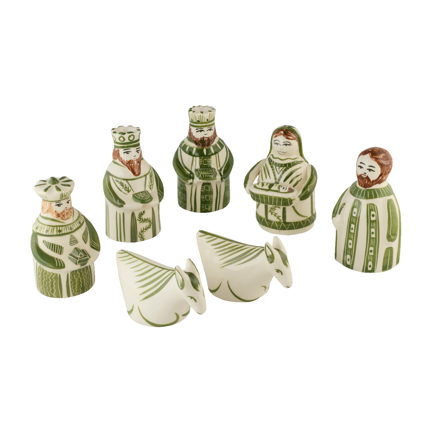 Green Nativity Set (7 Piece)