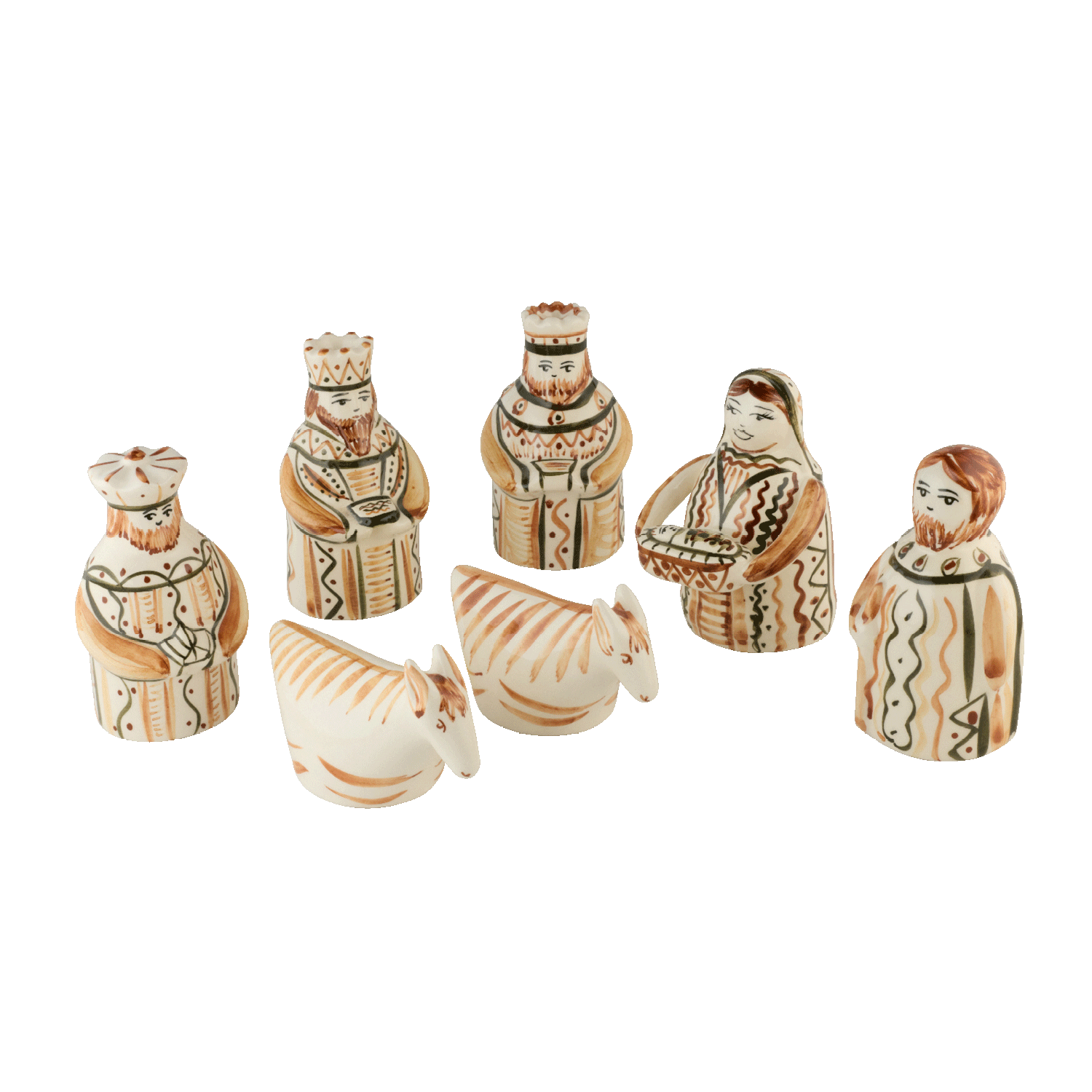 Brown Nativity Set (7 Piece)