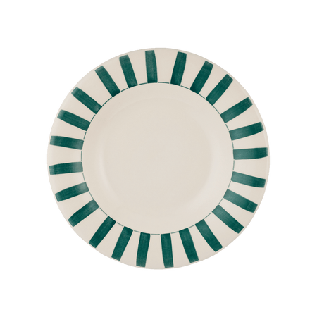 Green Stripes Pasta Plate