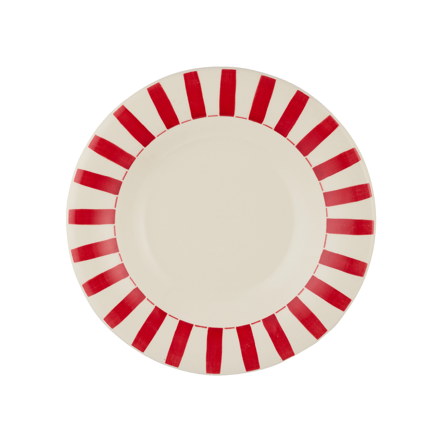 Red Stripes Pasta Plate